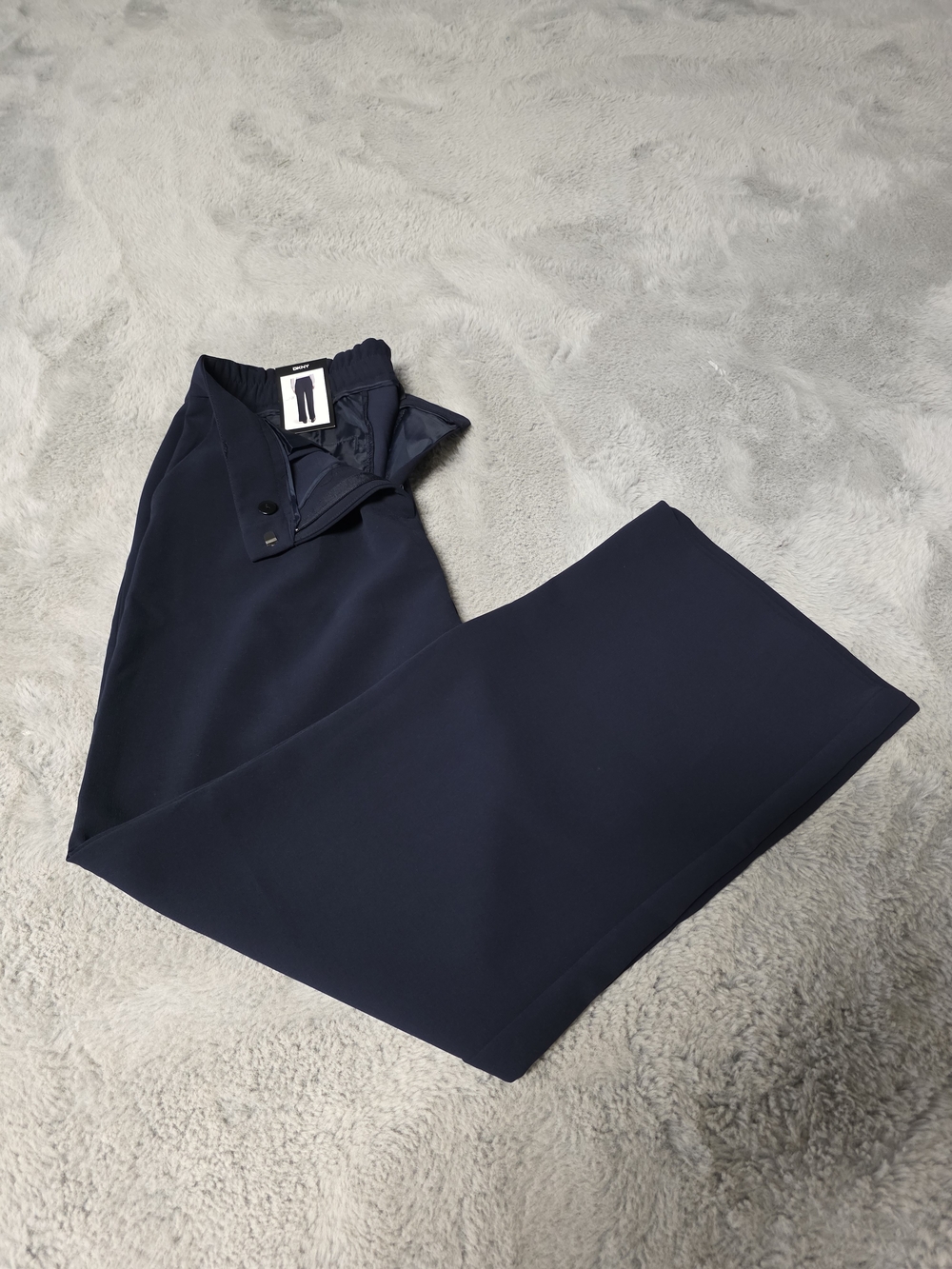DKNY Women's Dark Navy Dress Pants - Straight Leg